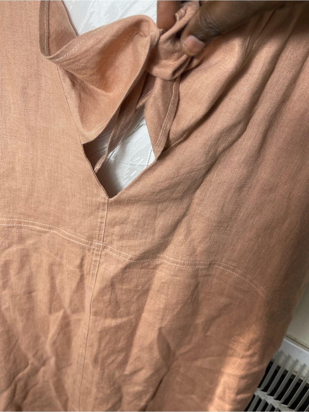 MAGIC LINEN PINAFORE LINEN DRESS - Picture 5 of 8
